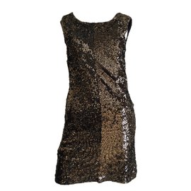 Vestido Armani Exchange de nylon marrón y negro