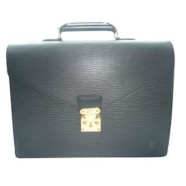 LOUIS VUITTON ORIGINAL AMBASSADOR CARTELLA / SERVIETTE NERO / NERO PELLE / CUORE EPI NUOVO / NEUF!