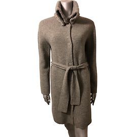 Love Moschino Lange Wolljacke Grau
