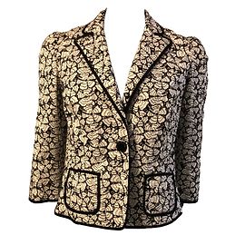 Love Moschino Black Cotton Openwork Jacket