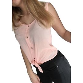 Autre Marque Blusa de seda Charlotte Russe rosa