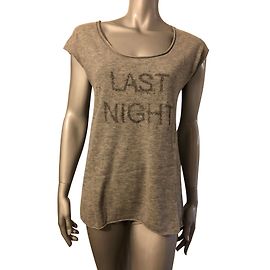 Top senza schiena Berenice in lana e cashmere grigio M