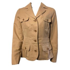 Veste Moschino Cheap And Chic en lin beige