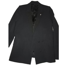 Zadig & Voltaire Schwarze Crossover Jacke aus Wolle