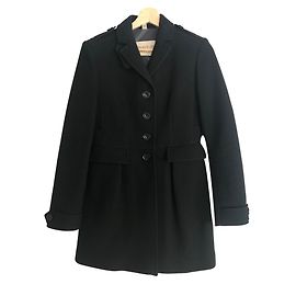 Abrigo Burberry Brit de lana negro