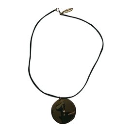 Collana Medaglione Isabel Marant Oro e Nera