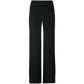 Pantaloni larghi Armani Collezioni in misto seta neri