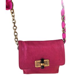 Lanvin Happy mini bag pink leather