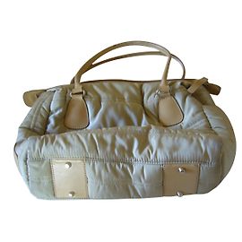 Autre Marque Borsa a mano GINGKO in tessuto trapuntato beige