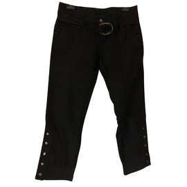 Pantalones de terciopelo negro Just Cavalli
