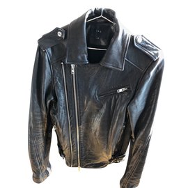 Iro Lederjacke Braun Herren XS