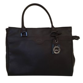 Borsa Longchamp in pelle marrone scuro