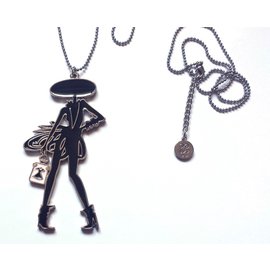 Collana lunga Guerlain in metallo nero - Autre Marque