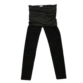 Pinko Rock-Leggings schwarz mit Samtmuster