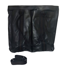 Borsa Hermès Caravan in pelle nera e tela