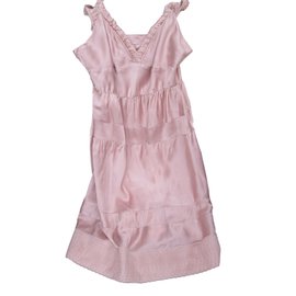 Vestido de seda rosa Pinko