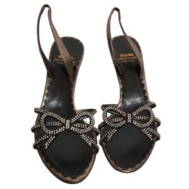 Sandali Moschino Cheap And Chic in Pelle Bronzo