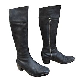 Stivali Balenciaga in pelle scamosciata nera Taglia 39