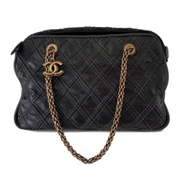 Borsa Chanel Fotocamera Nera in Pelle