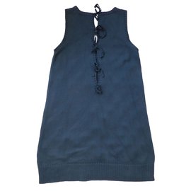 Vestido See by Chloé Azul Marino de Algodón