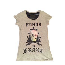 Camiseta Philipp Plein Honour the Brave Gris Algodón M