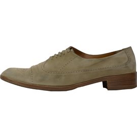 Salvatore Ferragamo Richelieu Donna Beige Nubuck