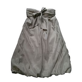 Abito senza spalline in seta Bcbg Crema Marrone chiaro