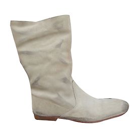 Stivaletti Atelier Voisin Beige in Scamosciato