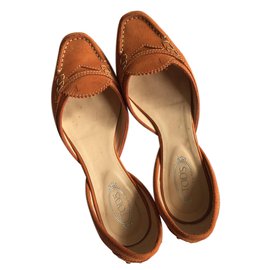 Mocassini Tod's Arancione in Camoscio