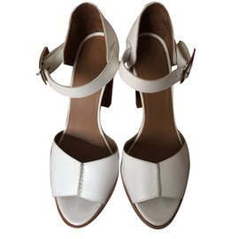 Sandali Hermès in pelle bianca taglia 38