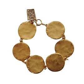 Isabel Marant Hammered Gold Medallion Bracelet