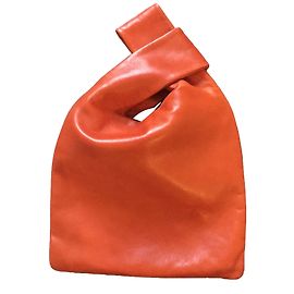 Bolsa de mão Fausto Santini em couro laranja