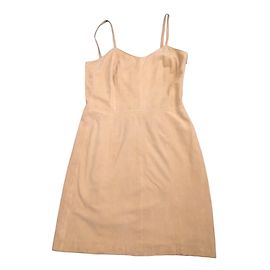 Emporio Armani Latzkleid beige aus Hirschleder