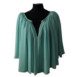 Top cape en mousseline vert d'eau - Autre Marque