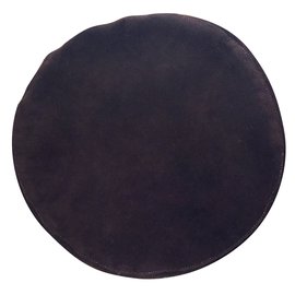 Autre Marque Berretto parigino in camoscio marrone vintage 50-60'S