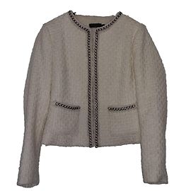 Autre Marque Manigance Paris Jacke Weiß aus Wolle und Viskose