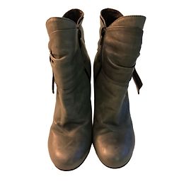 Botines de piel grises Gerard Darel tacón 10 cm