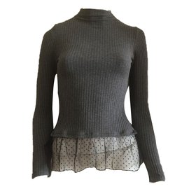 Top Paolo Casalini Gris Oscuro Viscosa - Autre Marque