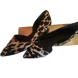 Belle Sigerson Morrison Ballerinas aus Ponyhaar Leopardenmuster
