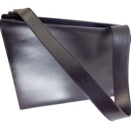 Borsa a mano Lancel in pelle liscia nera