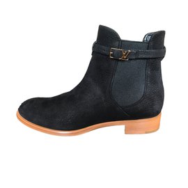Botines Louis Vuitton de piel negra 40.5