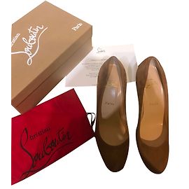 Christian Louboutin Simple Pump Wildleder Pumps Caramel