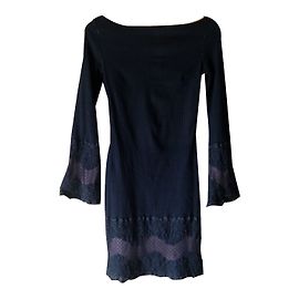 Autre Marque Ikito Mittellanges Kleid aus schwarzem Netz