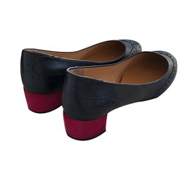 Ballerine Mellow Yellow in pelle blu scuro