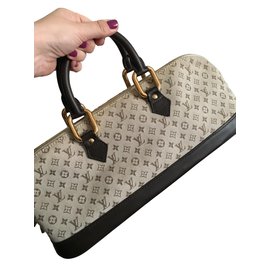 Borsa Louis Vuitton Crema in tela