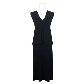 Vestido de jersey negro Céline de viscosa