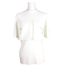 Camiseta Céline con bolsillo de parche blanca de algodón