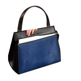 Borsa Céline Edge in pelle di puledro blu