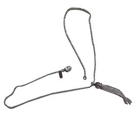 Collana con pendente Gucci G in oro bianco e diamante
