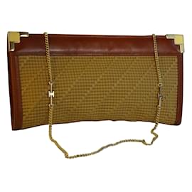 Borsa Hermès Borsa in pelle intrecciata marrone